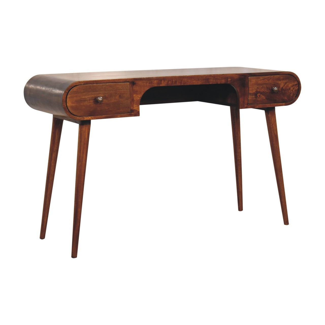 Solid Wood Chestnut London Arch Writing Desk