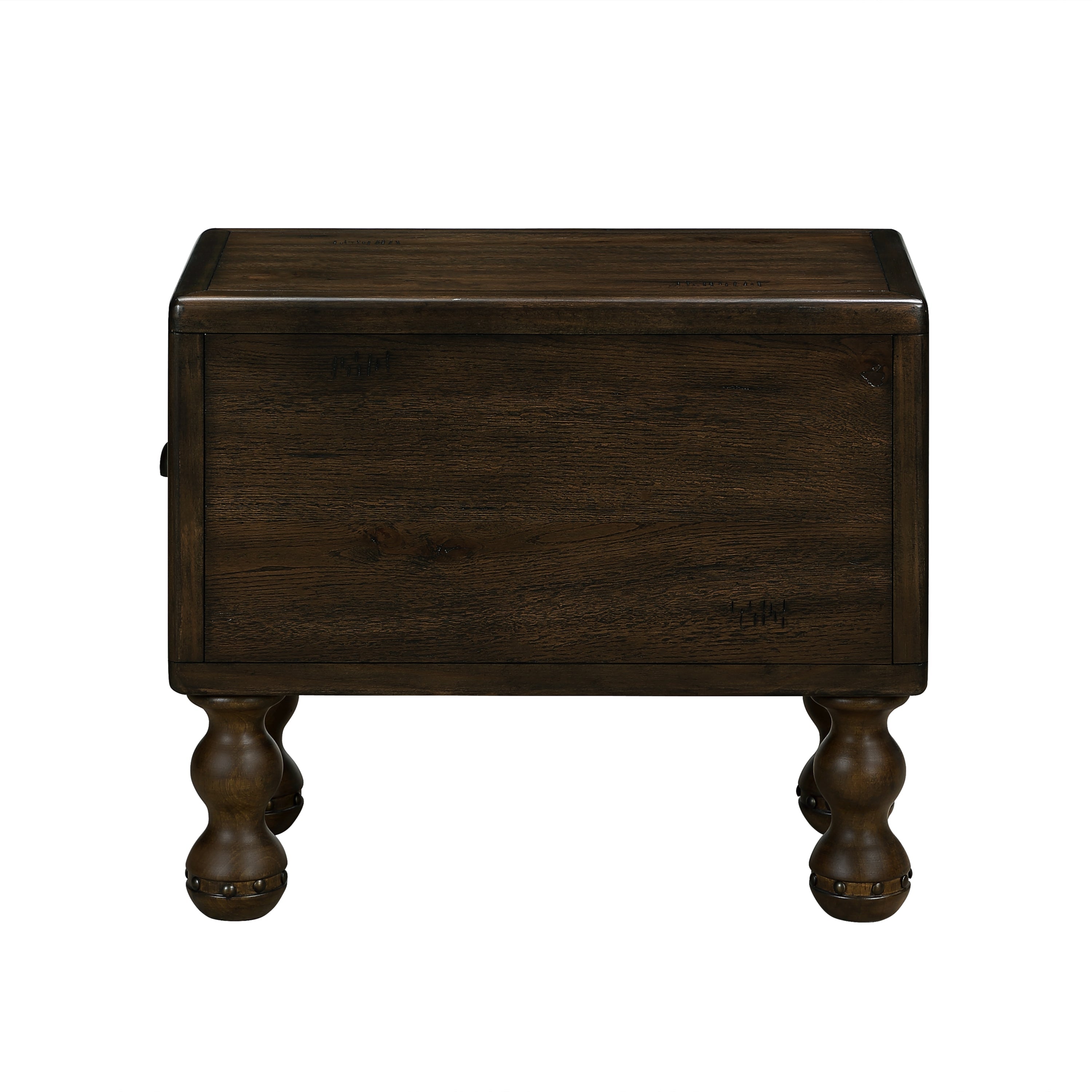 Rectangle Living Room Coffee Table Set,  3-Piece Solid Wood Living Room Table Set, 1 Coffee Table and 2 End Table, Wood Center Table Tea Table Set with Rivet Decoration Legs.Espresso