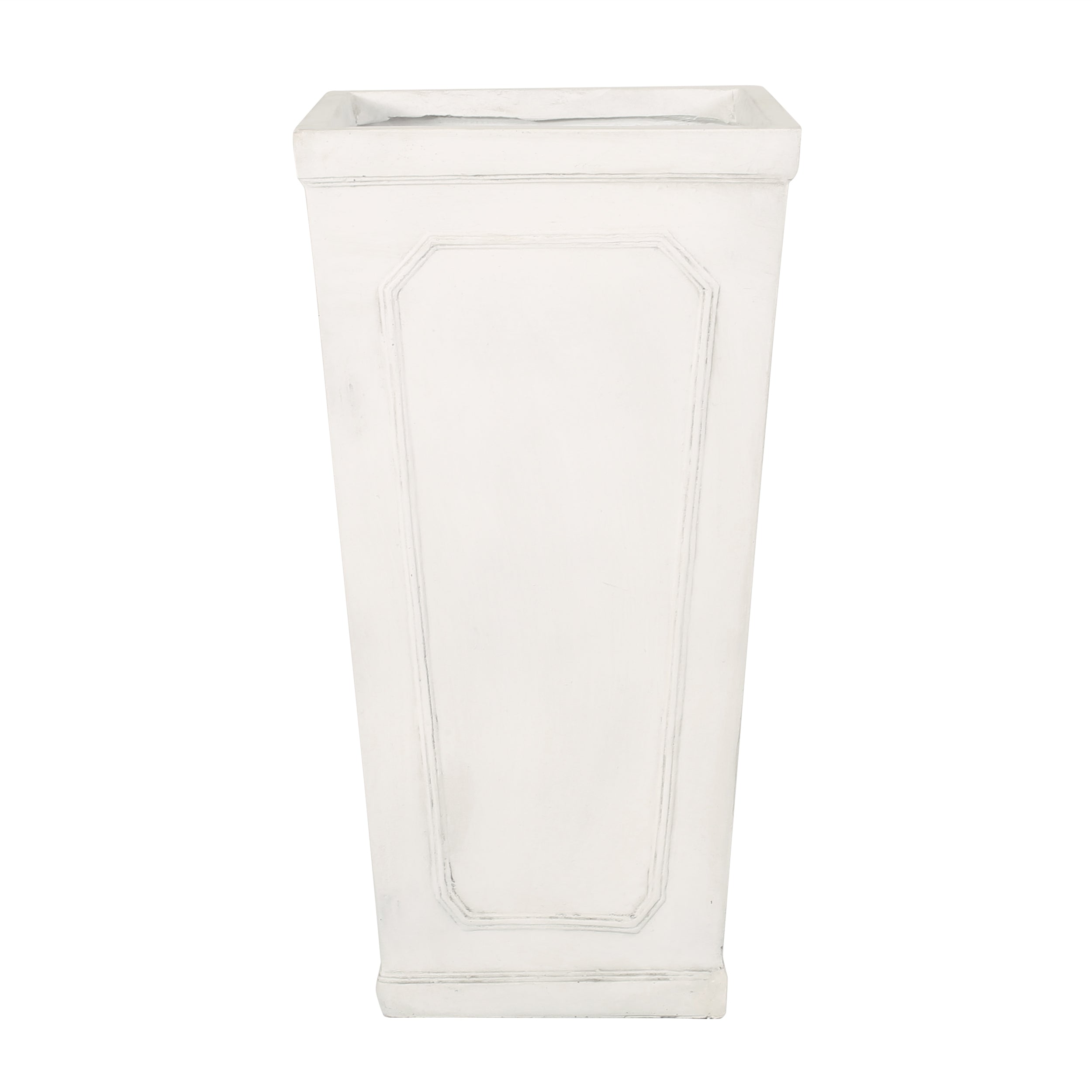 16'' x 30.5'' Outdoor MGO Planter with Antique White Finish