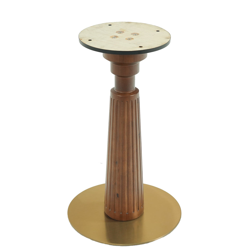 Modern Round Dining Table, 33.5' Sintered Stone Table with Wooden Leg & Gold Base, 2 - Person Kitchen Table for Small Space, 150lbs Weight Capacity(Only the Negotiation Table)