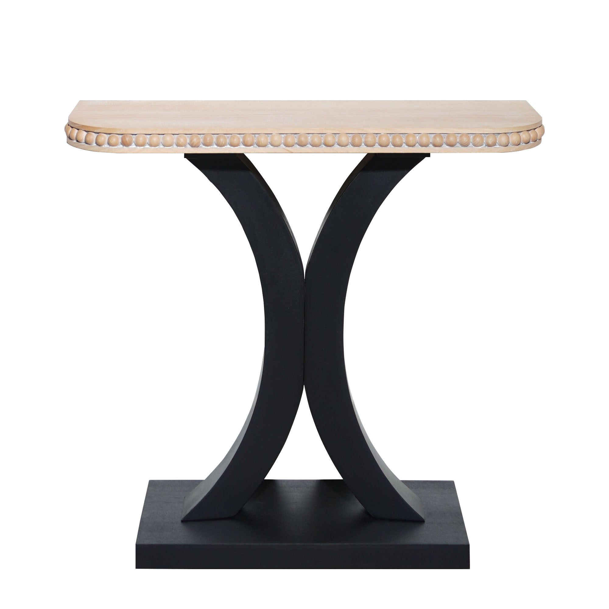Wood Console Table, Elegant Half-Moon Console Table,35in Small Entryway Table, Thin Sofa Table, Side Table, Display Table, for Hallway, Bedroom, Living Room, Foyer