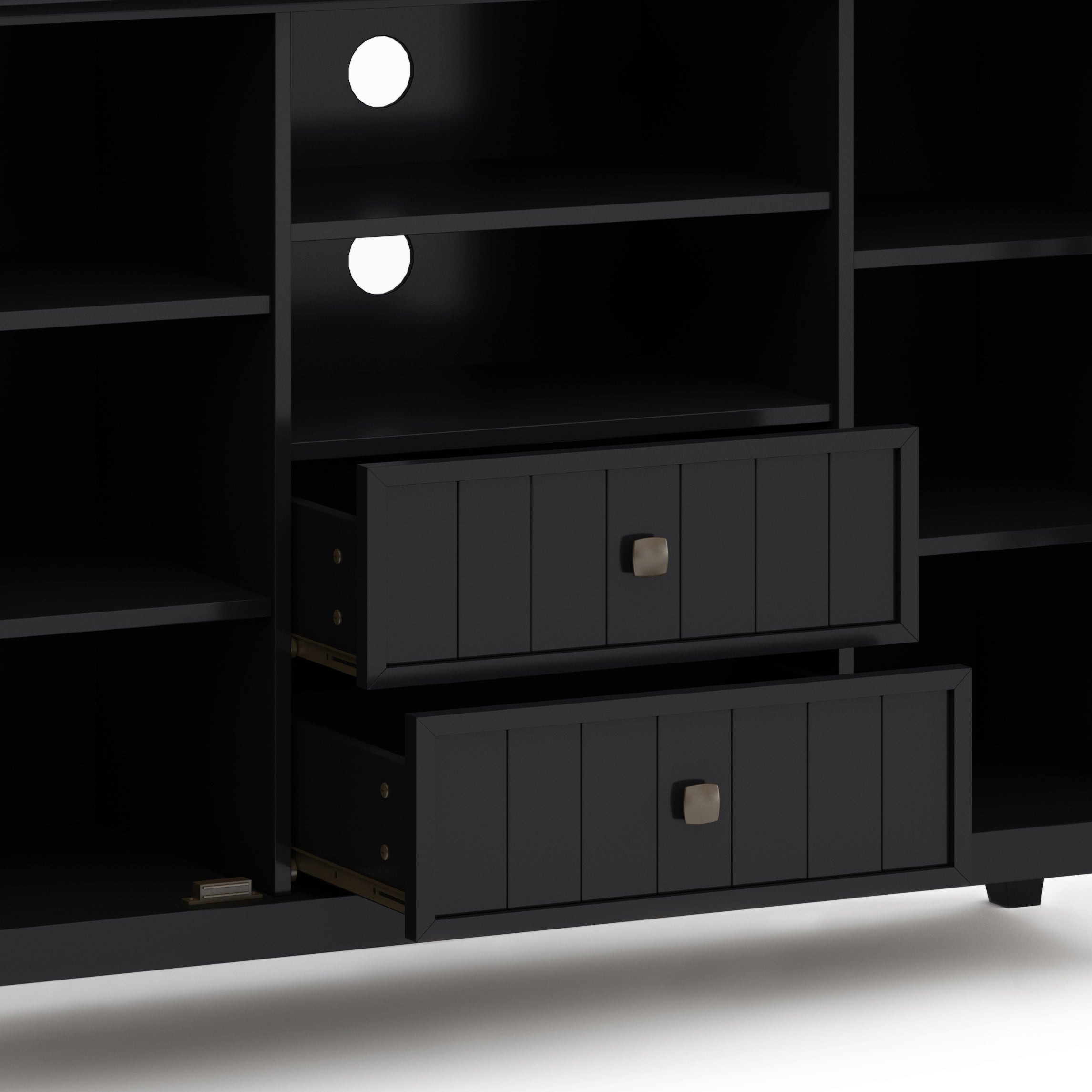 Acadian - Tall TV Media Stand - Black