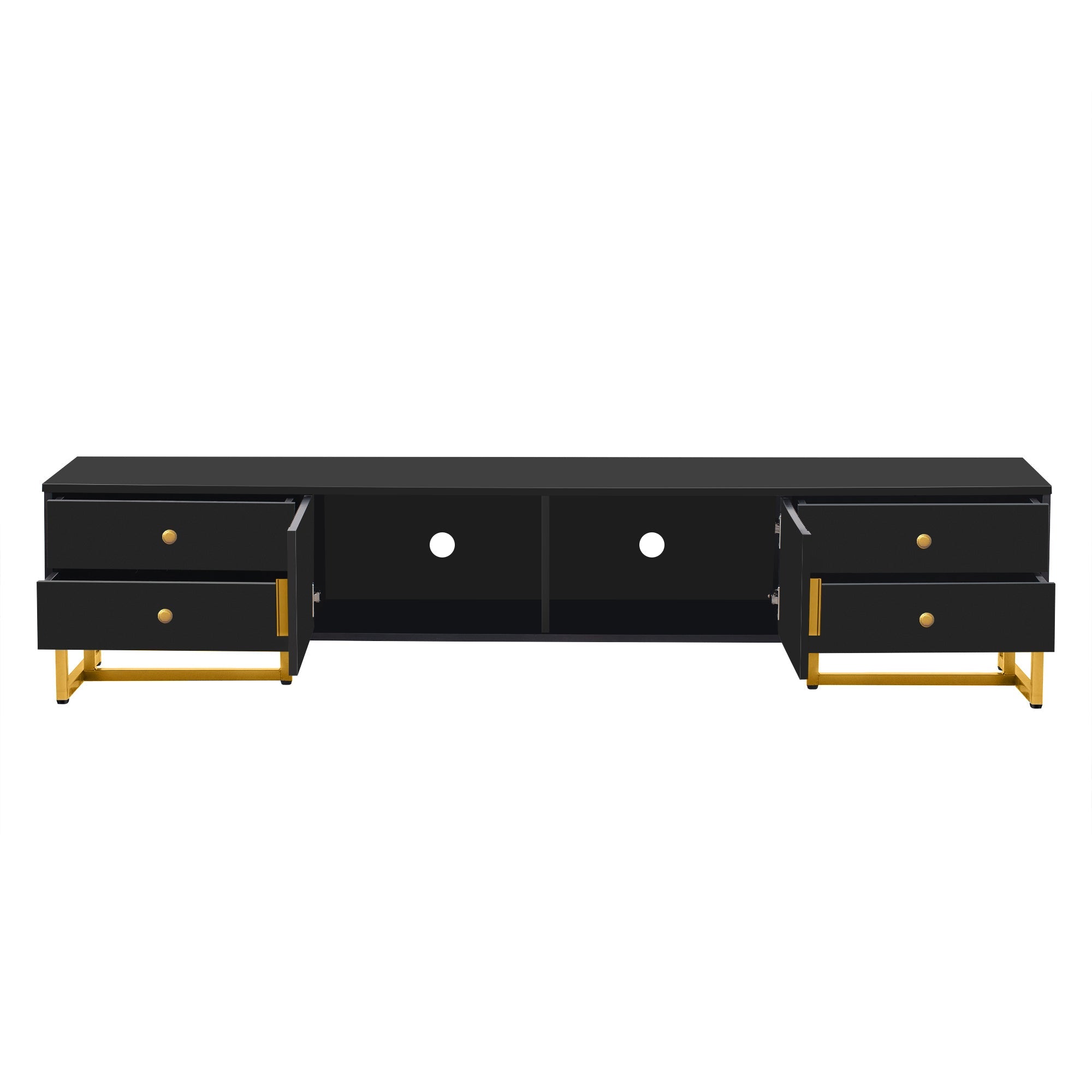 U-Can TV Stand for 65+ Inch TV, Entertainment Center TV Media Console Table, Modern TV Stand with Storage, TV Console Cabinet Furniture for Living Room(OLD SKU: WF530740AAB)