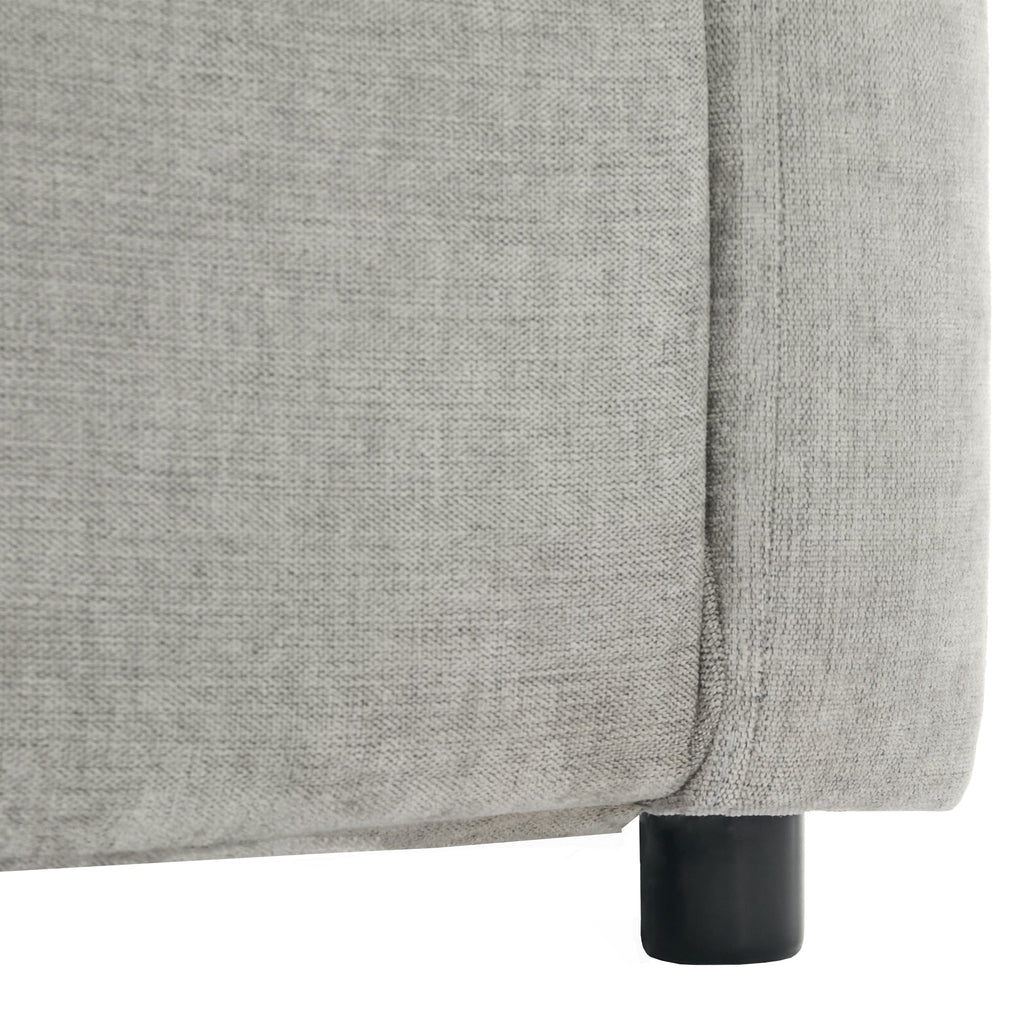 Cozy Upholstered Sofa Set Oversized Comfy Cloud Sofa Double Cushion Sofa Group Plush Cushion Sofa Couch for Living Room, Light Grey