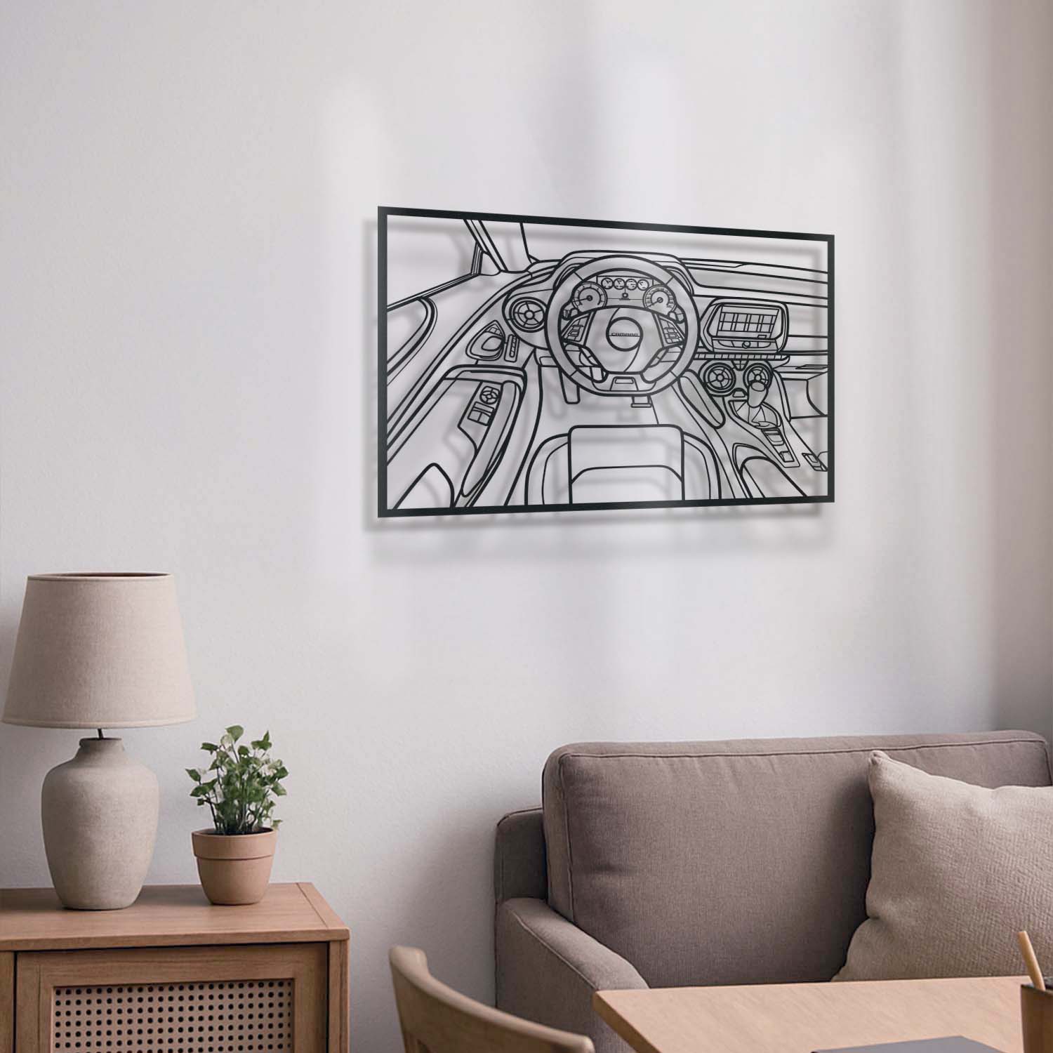 Camaro Driver's Cockpit Metal Frame Wall Art - MT1466