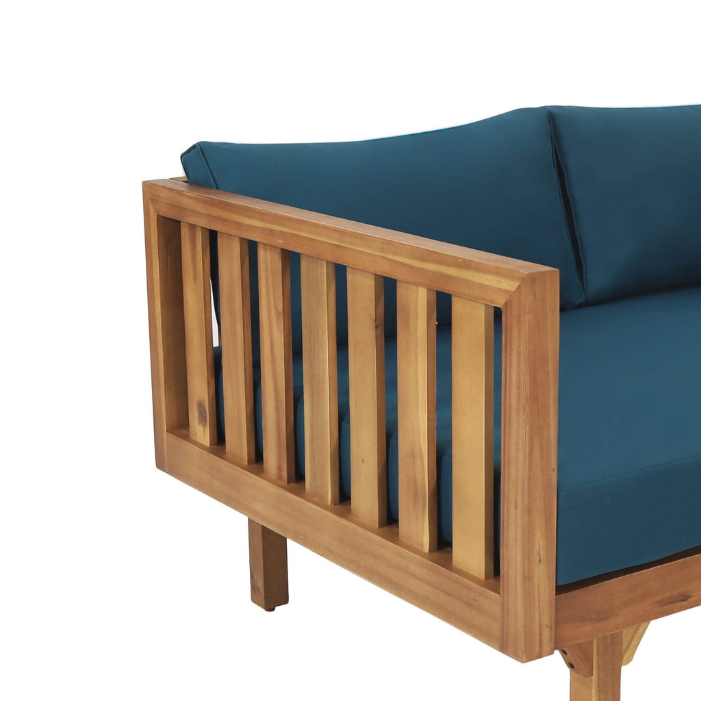 Claremont 3-Seater Acacia Wood Daybed Sofa With Water-Resistant Cushions (SAK65773)