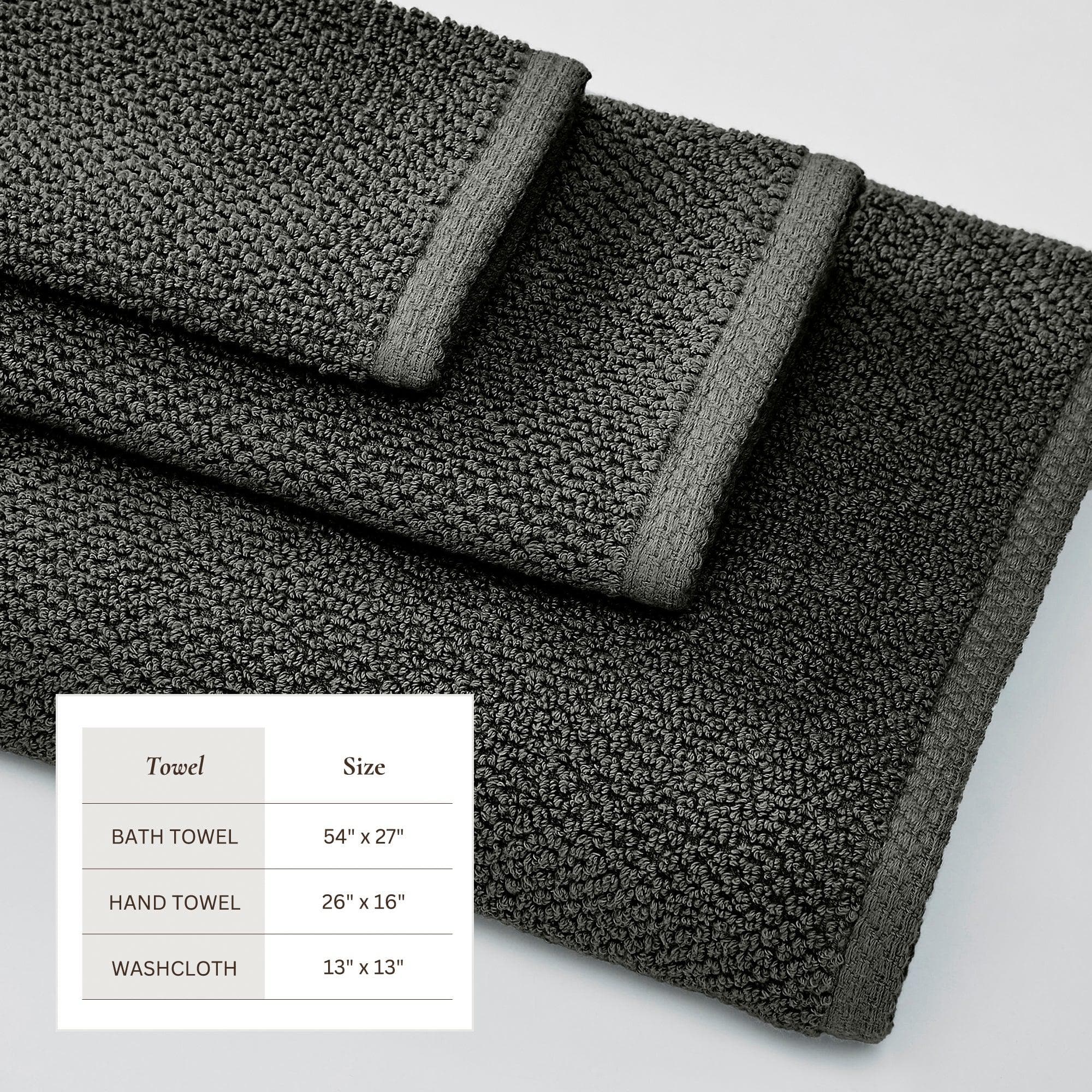 Cotton Textured Bath Towel Set - Acacia Collection