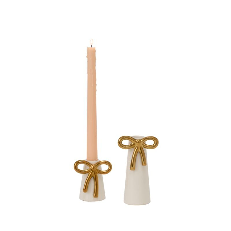 Bowtie Sculptural Candleholders — Set of 4