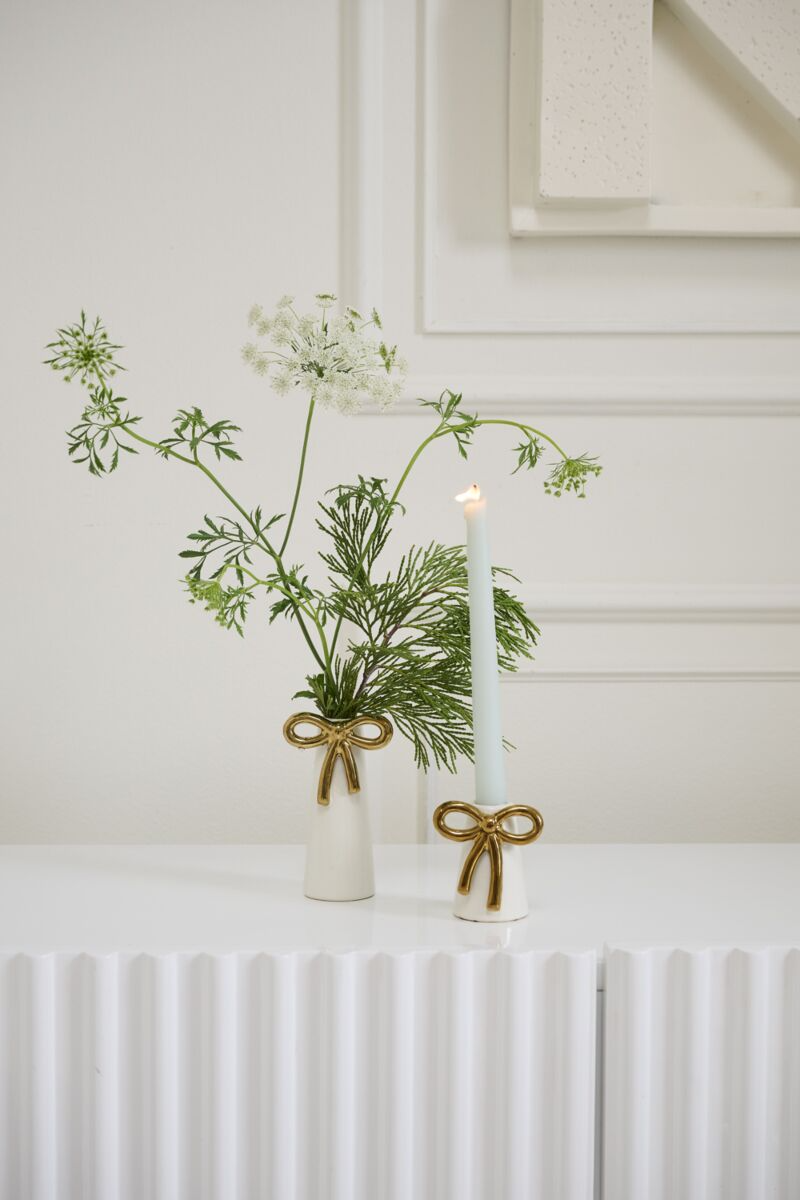 Bowtie Sculptural Candleholders — Set of 4