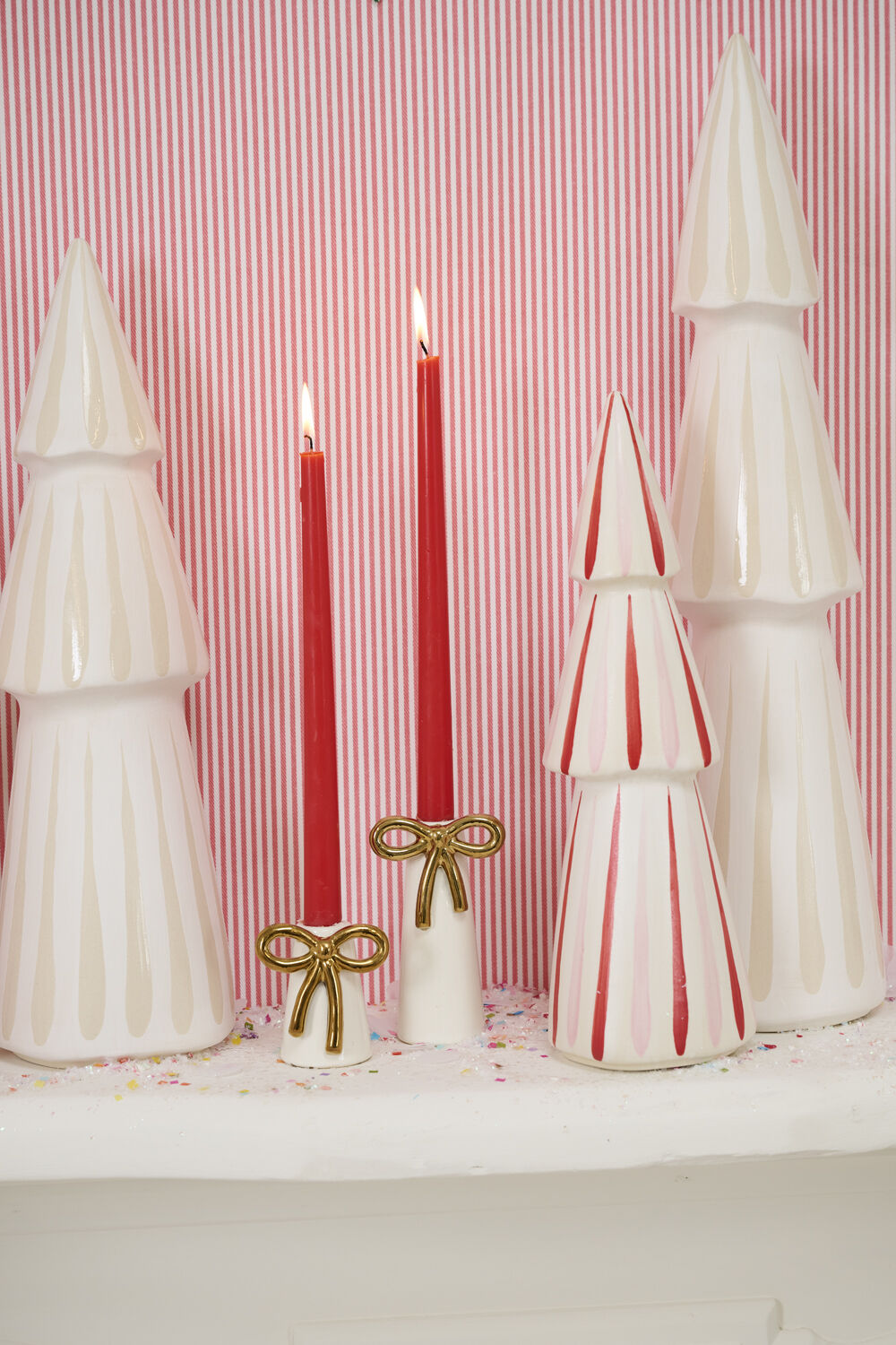 Bowtie Sculptural Candleholders — Set of 4