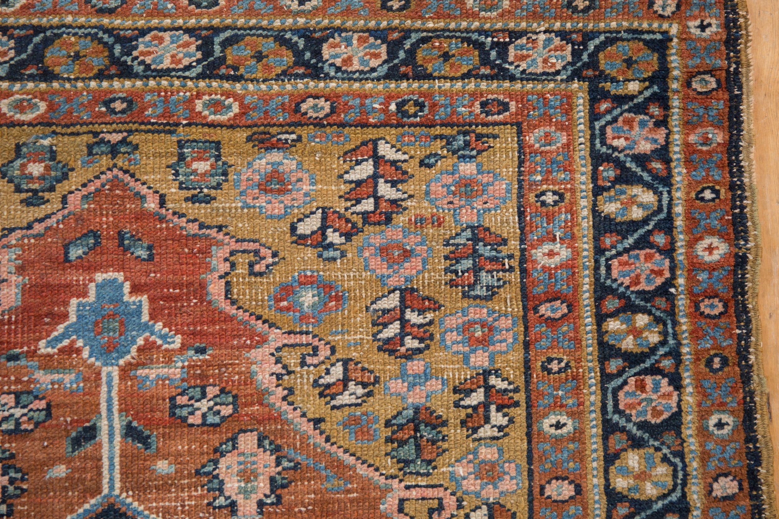 3.5x4 Vintage Heriz Square Rug