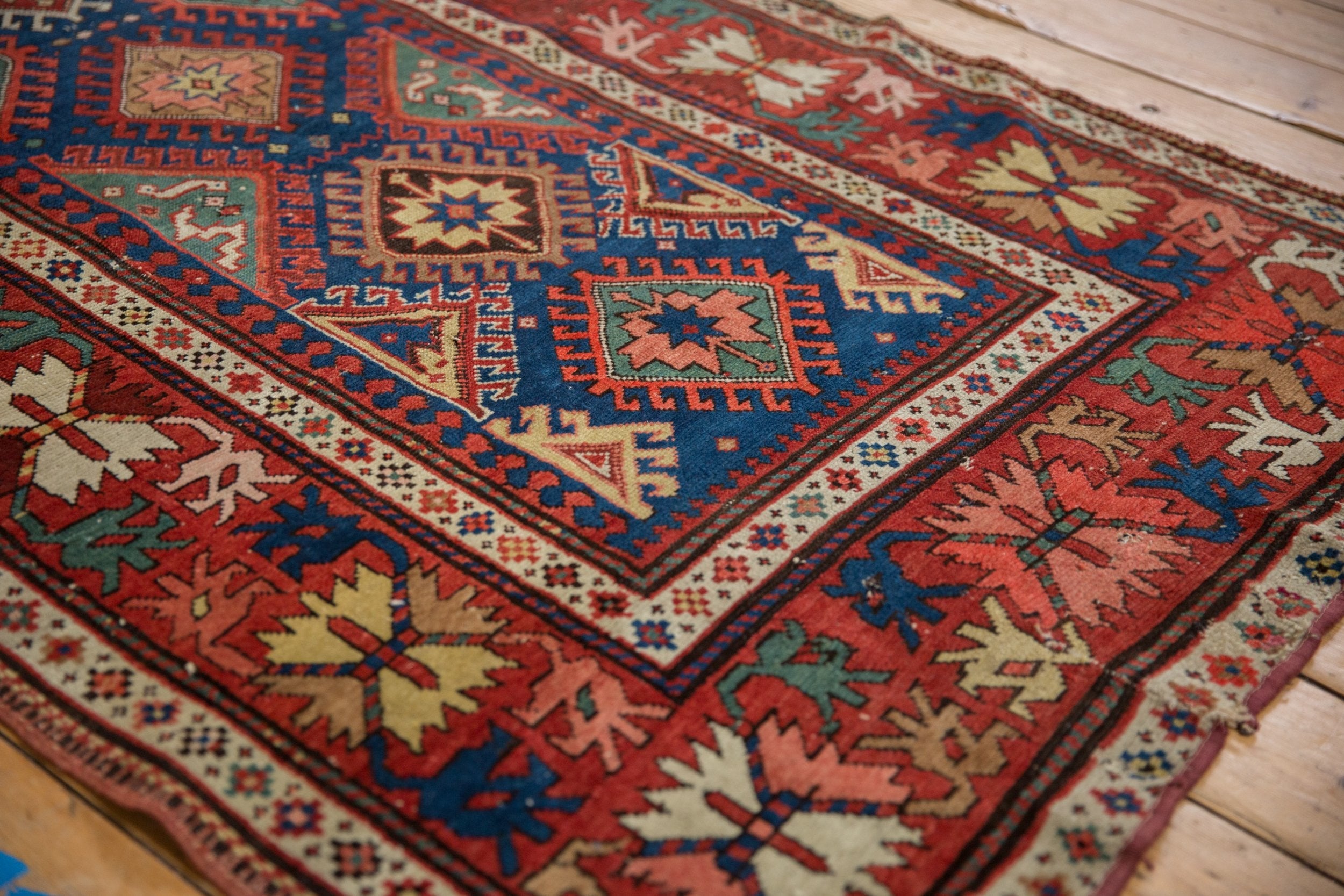 3.5x12.5 Antique Caucasian Rug Runner
