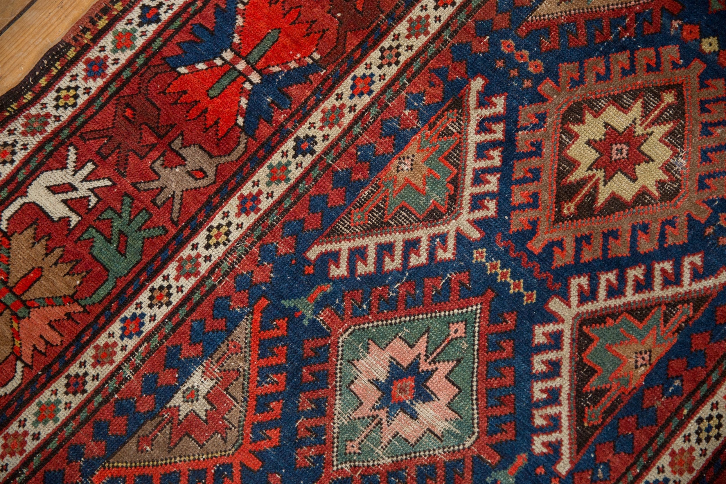 3.5x12.5 Antique Caucasian Rug Runner