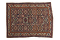 4x5 Vintage Caucasian Square Rug