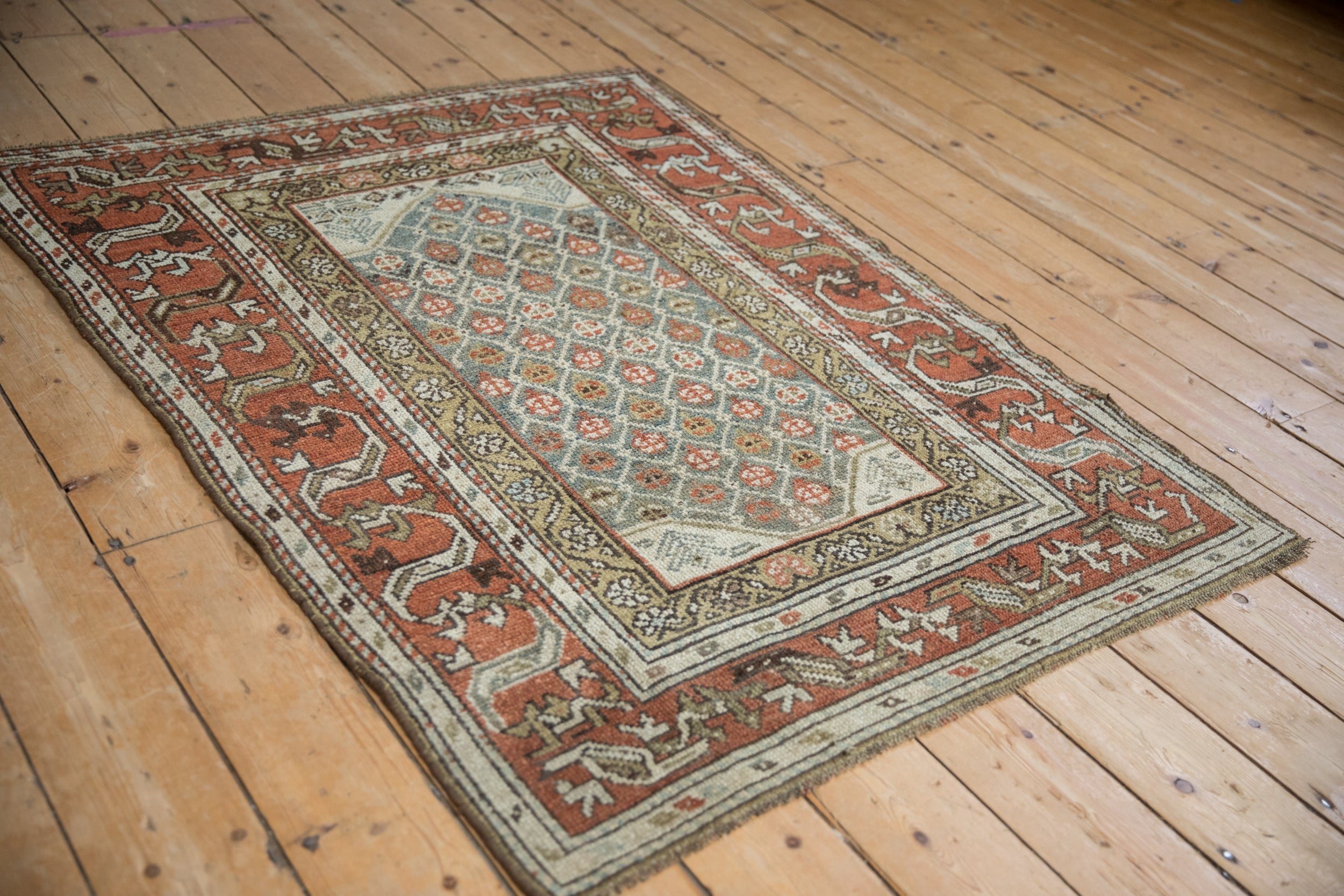 4x5 Vintage Distressed Kurd Square Rug