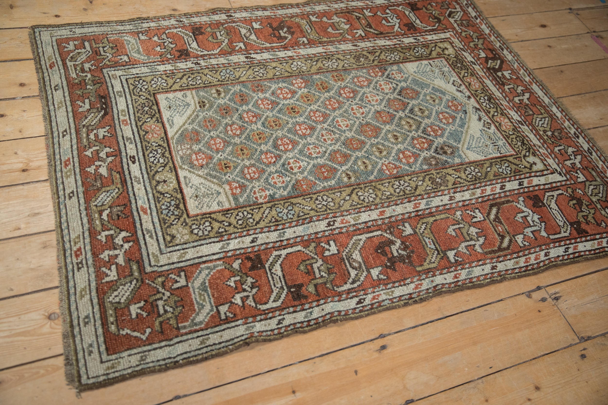 4x5 Vintage Distressed Kurd Square Rug