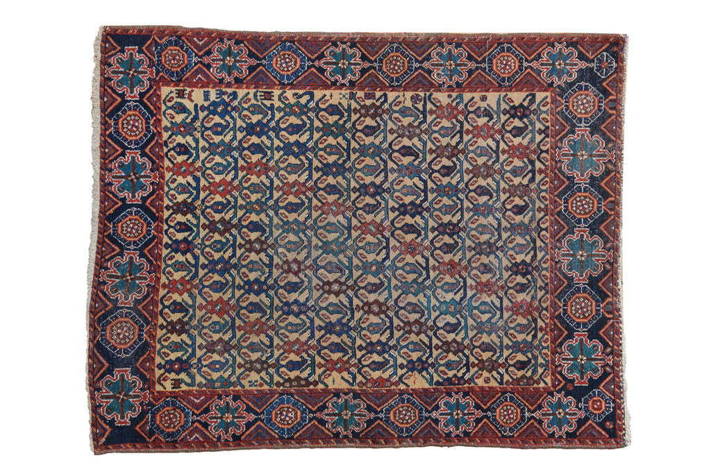 3.5x4.5 Antique Afshar Square Rug