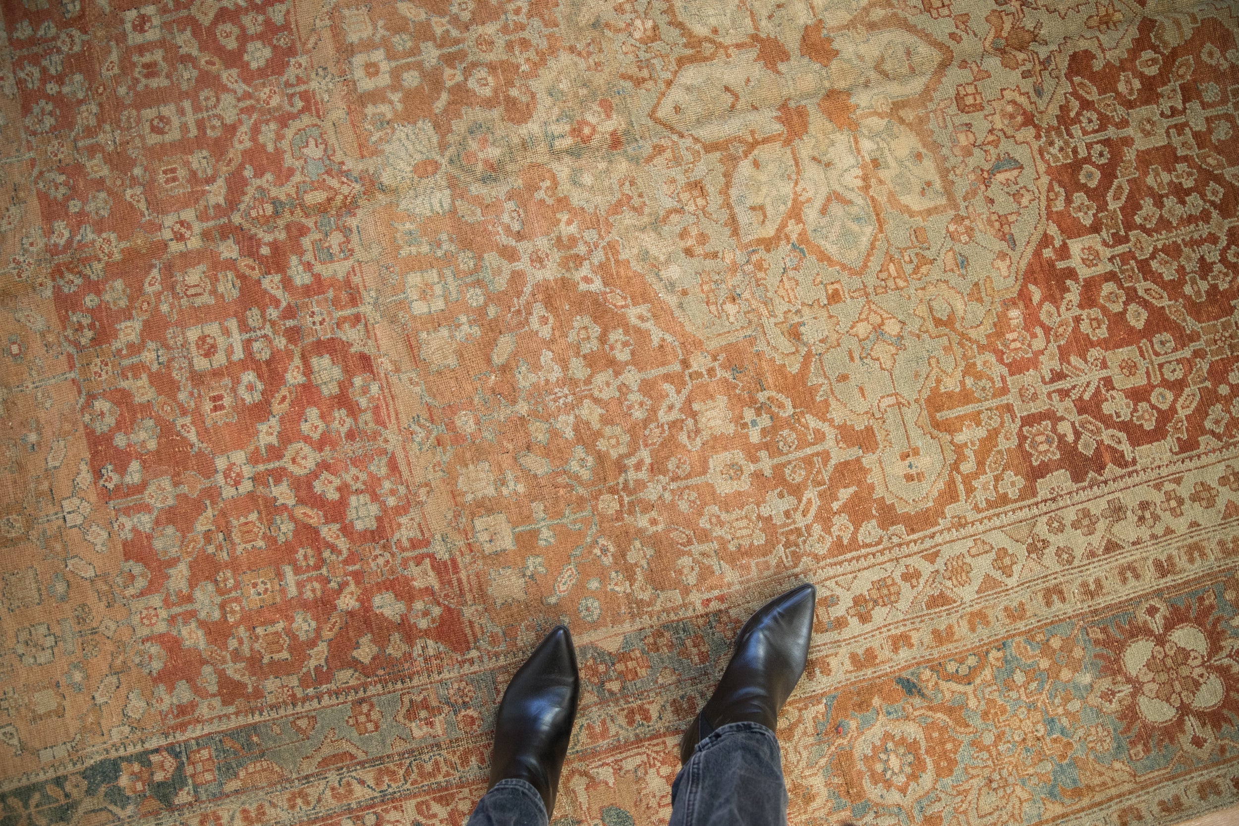 7x16.5 Vintage Fine Distressed Malayer Carpet