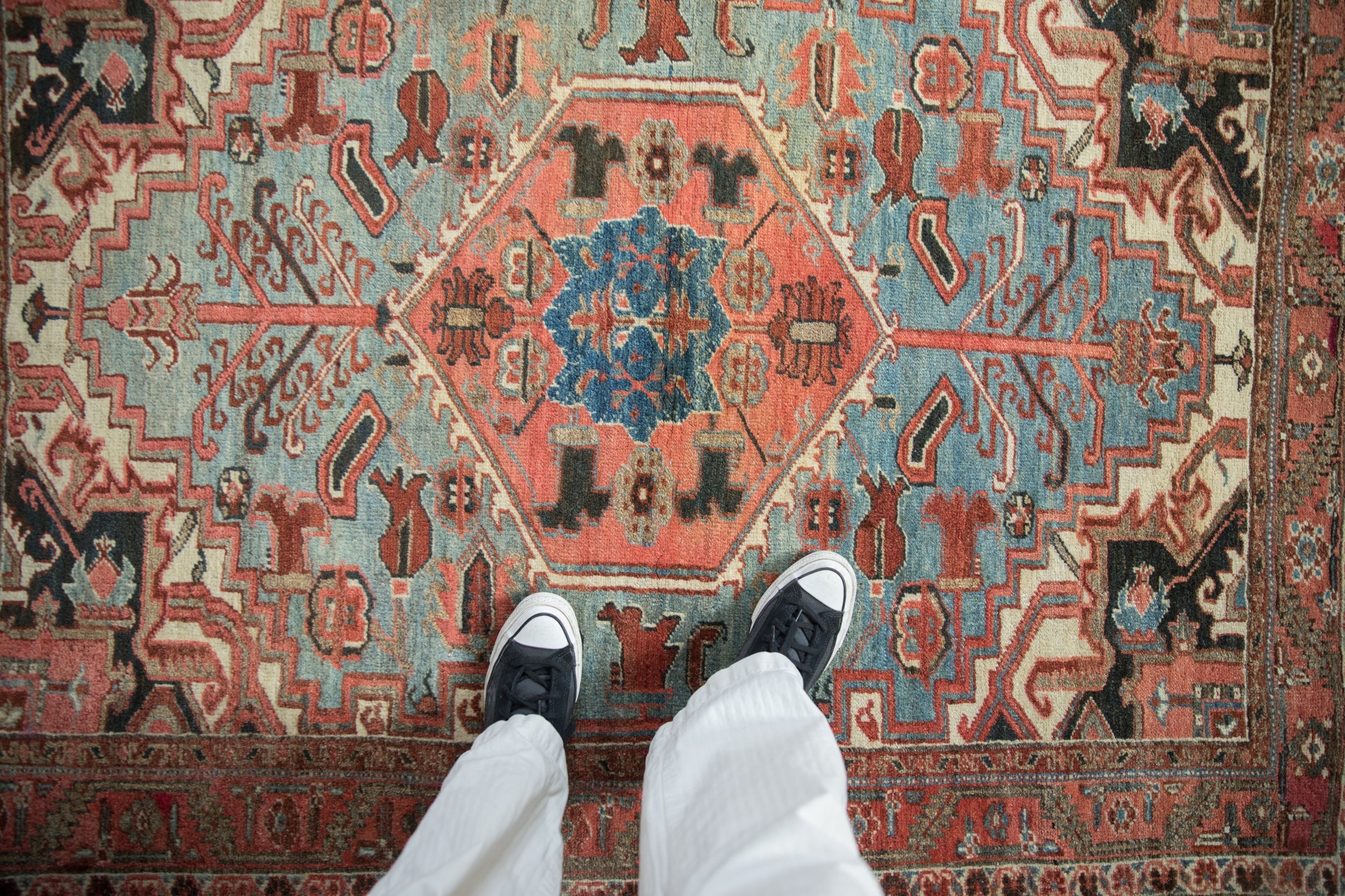 4.5x6 Vintage Heriz Rug
