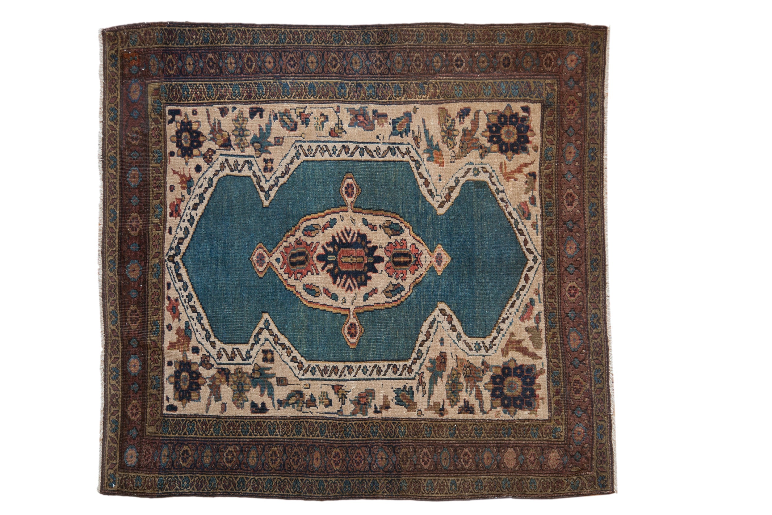 5x5 Vintage Bakshaish Square Rug