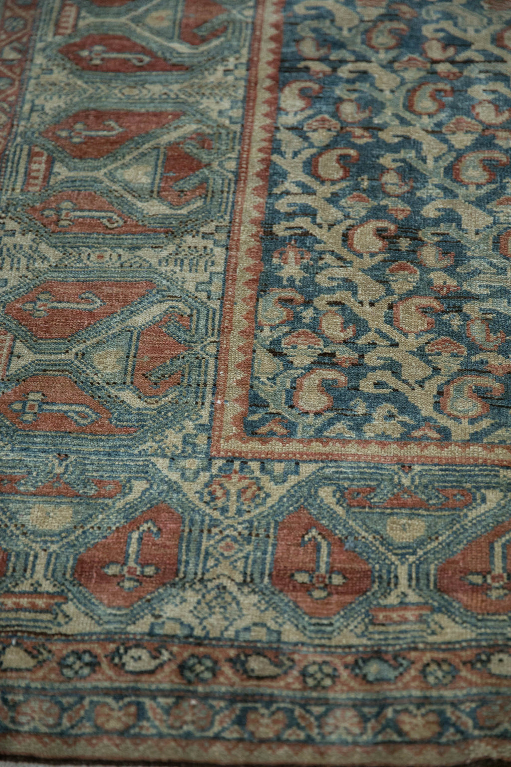 4.5x9 Vintage Fine Distressed Malayer Rug Runner