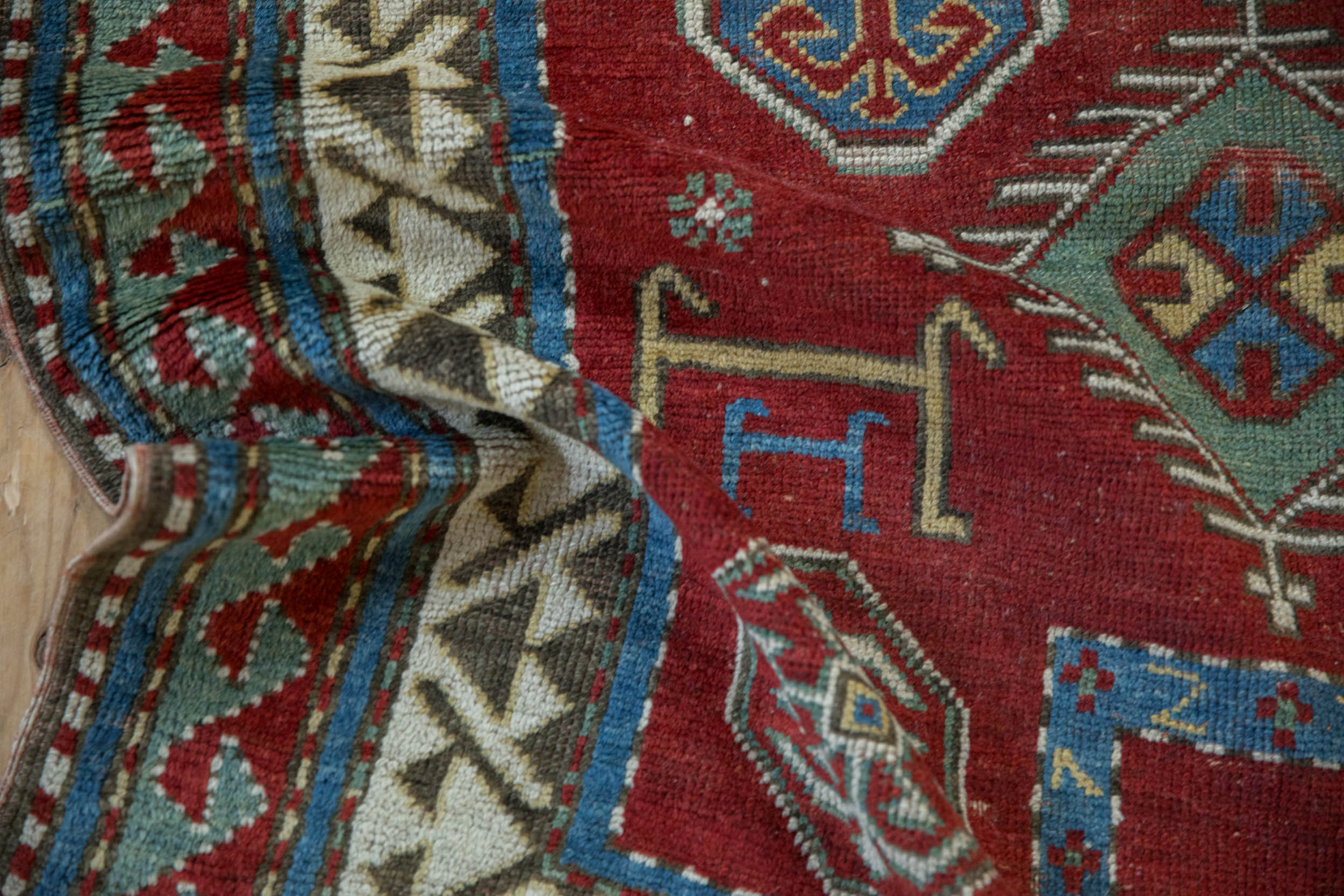 3.5x4.5 Antique Kazak Square Rug