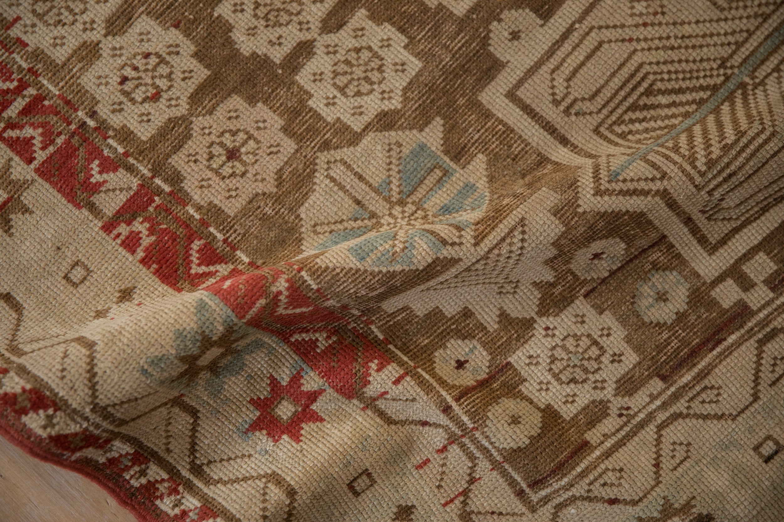 4x9.5 Antique Distressed Caucasian Rug Runner