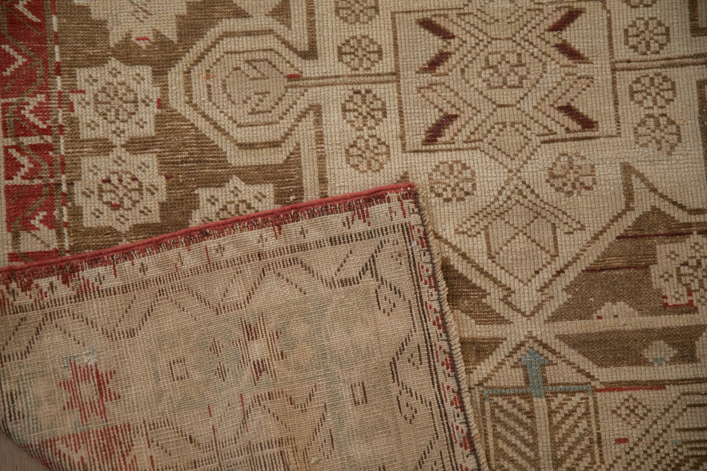 4x9.5 Antique Distressed Caucasian Rug Runner