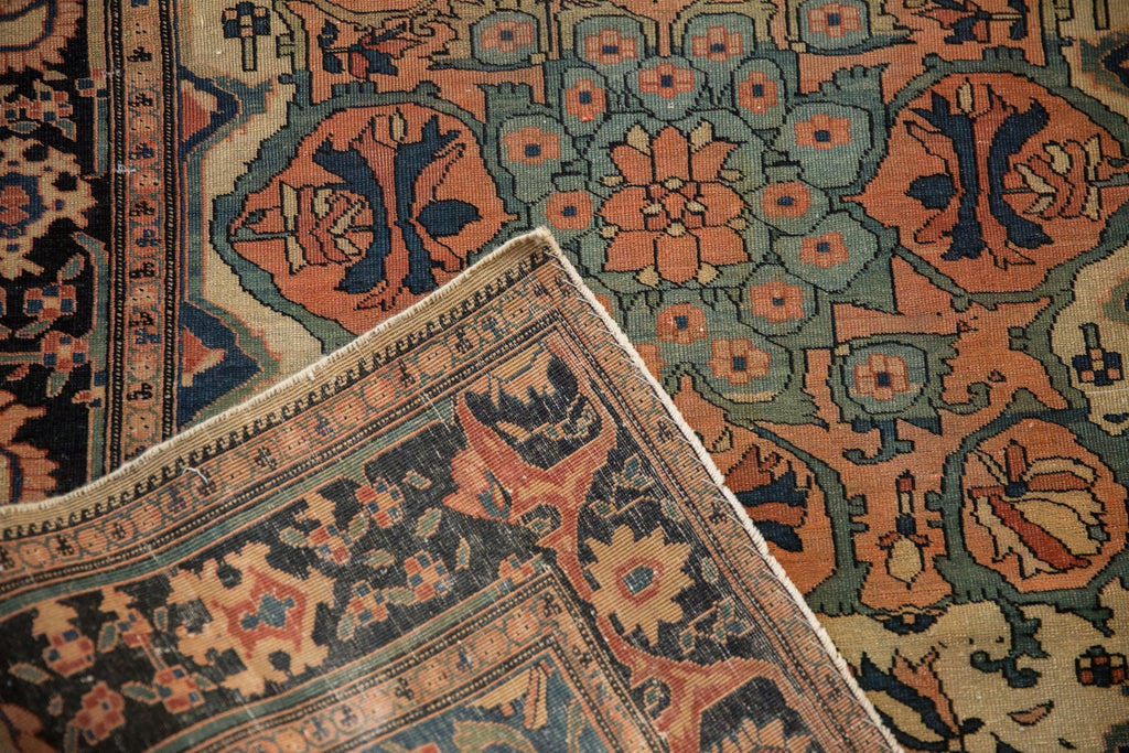 3.5x4.5 Antique Farahan Sarouk Square Rug