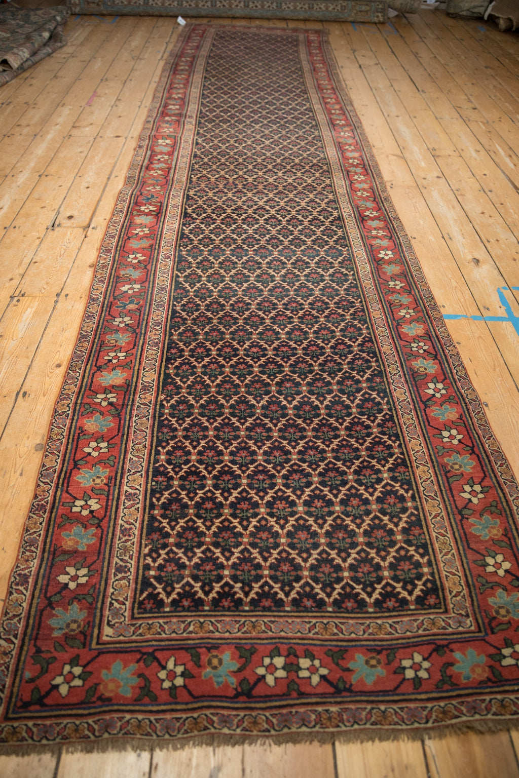 3.5x15 Antique Bijar Rug Runner
