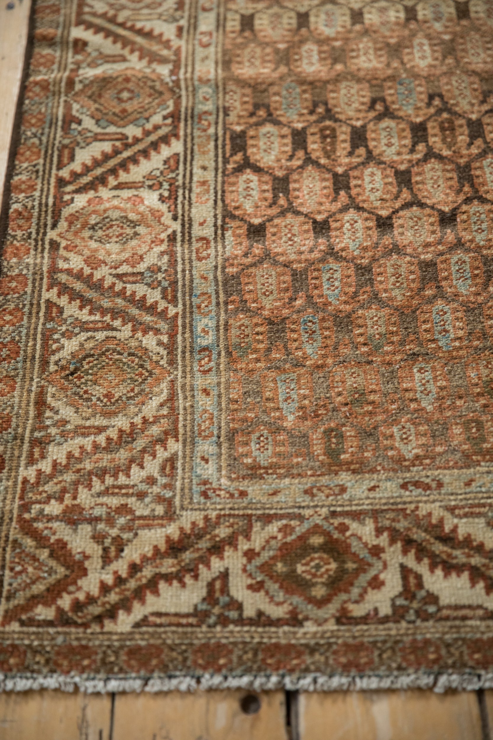 3.5x9.5 Vintage Distressed Hamadan Rug Runner