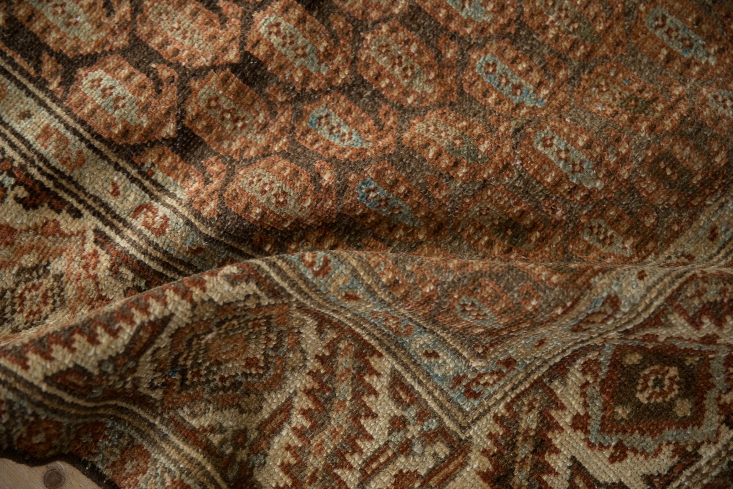 3.5x9.5 Vintage Distressed Hamadan Rug Runner