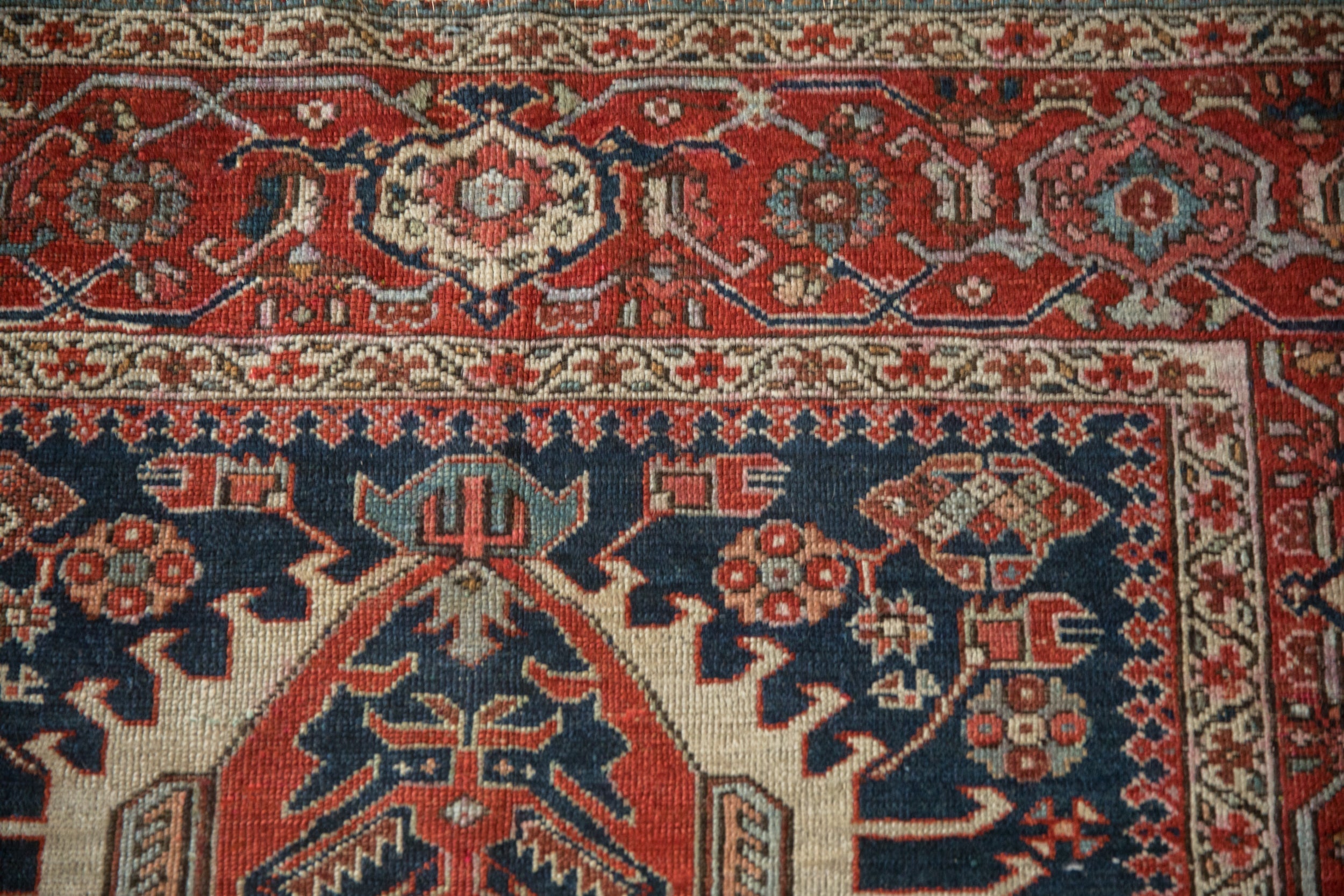 4.5x5.5 Antique Fine Karaja Square Rug
