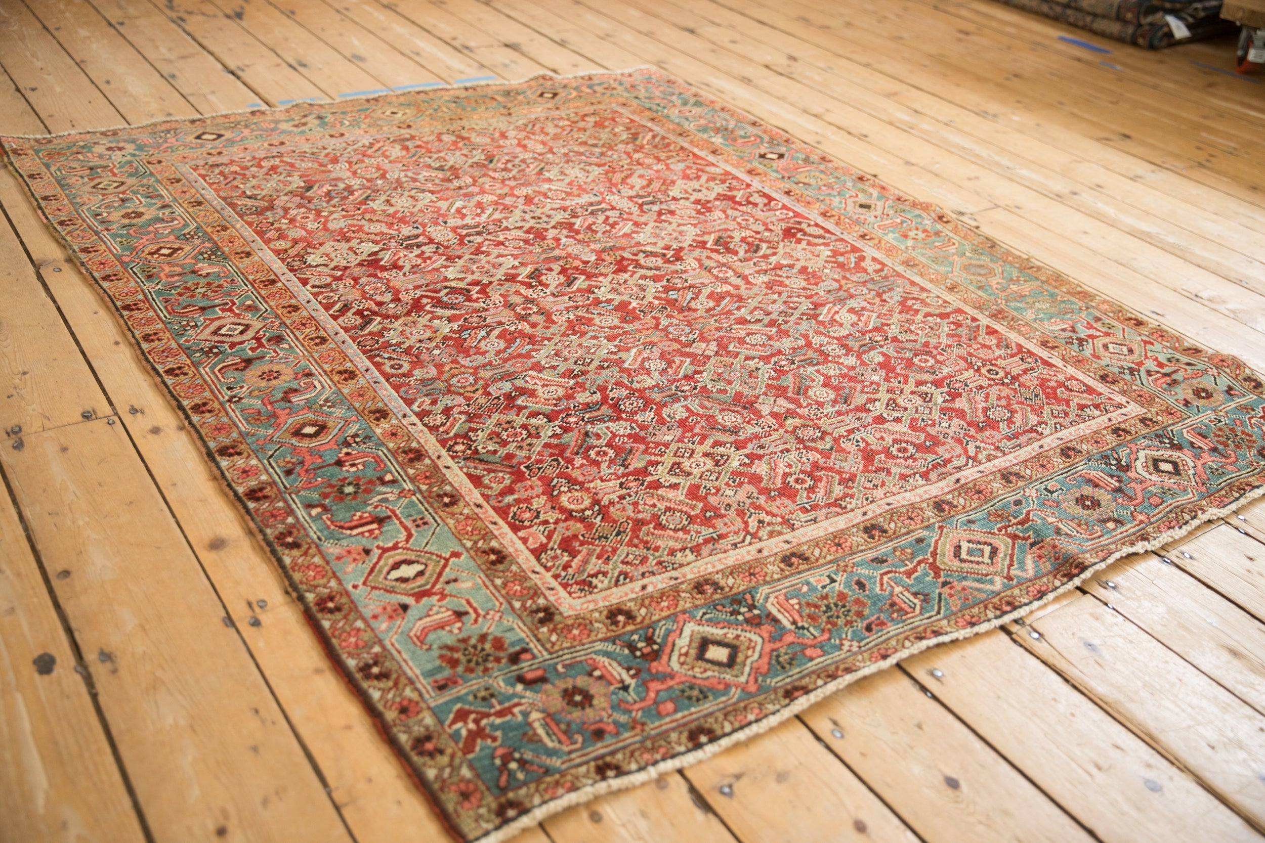 4.5x6 Antique Heriz Rug