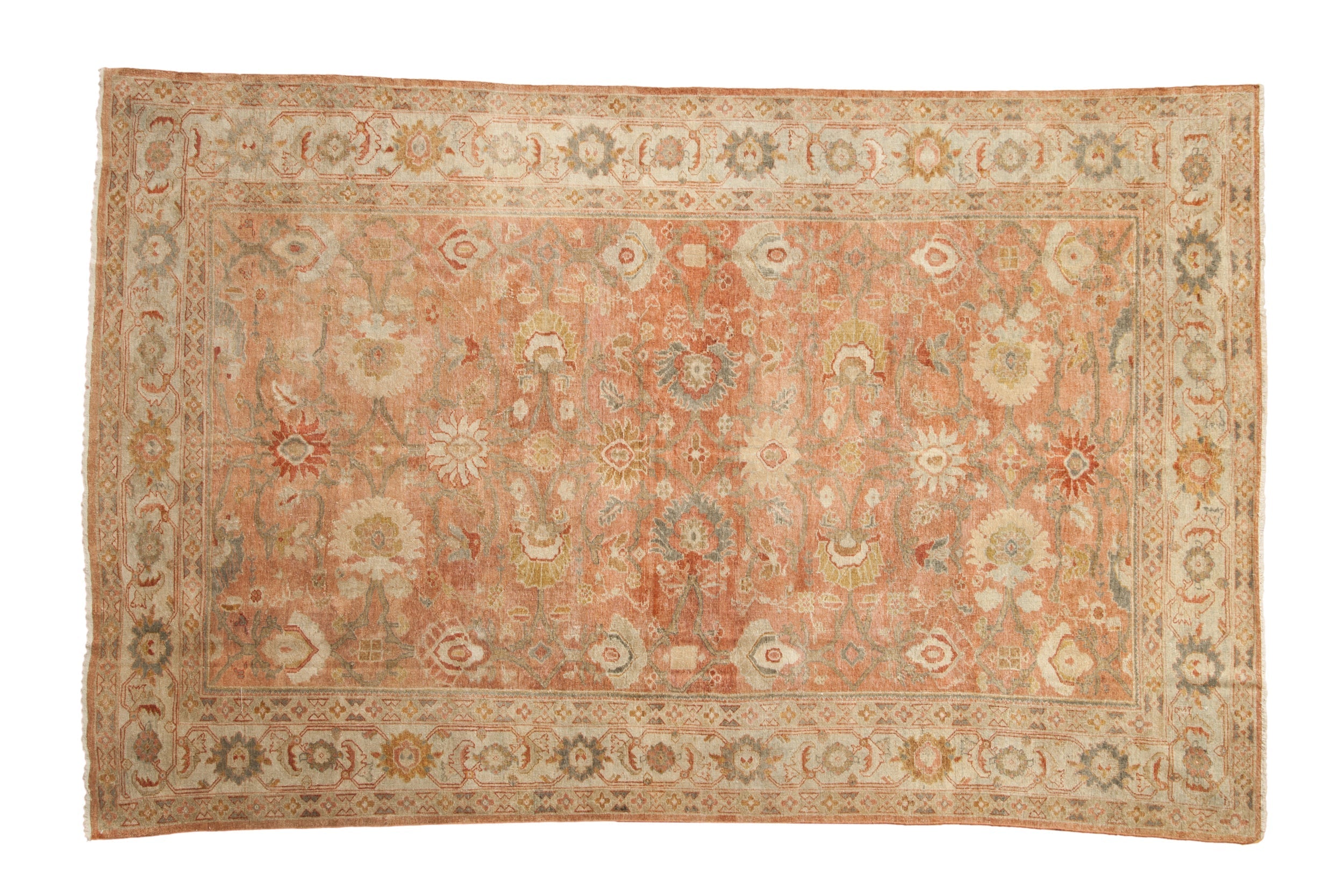 6.5x10 Vintage Distressed Mahal Carpet