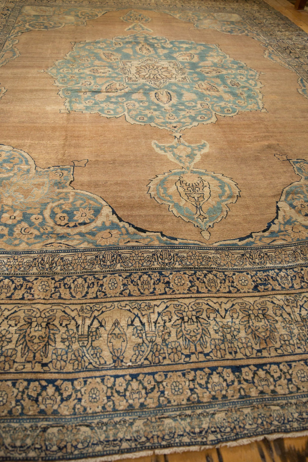 11x14 Antique Tea Washed Kerman Carpet