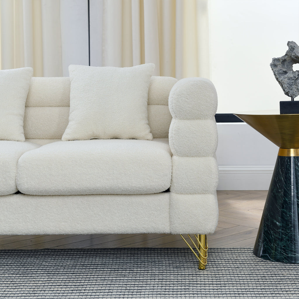 81.5-Inch Oversized Corner Sofa, L-Shaped Sectional Couch,   5-Seater Corner Sofas with 3 Cushions for Living Room, Bedroom, Apartment, Office