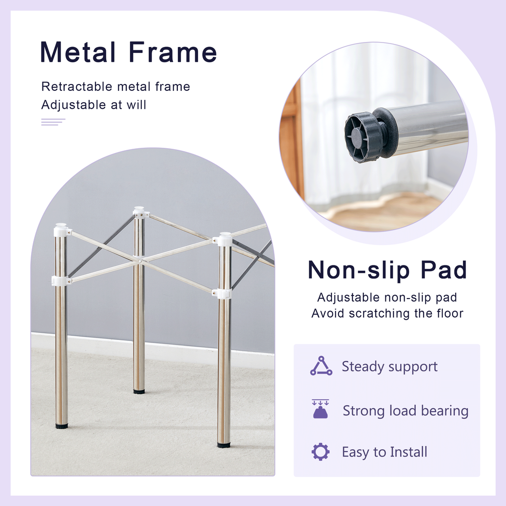 Elegant Expandable Square Glass Table - 36' Clear Tempered Glass, Silver Metal Legs.Telescopic metal legs, transparent square glass tabletop, suction cup attachment connection.