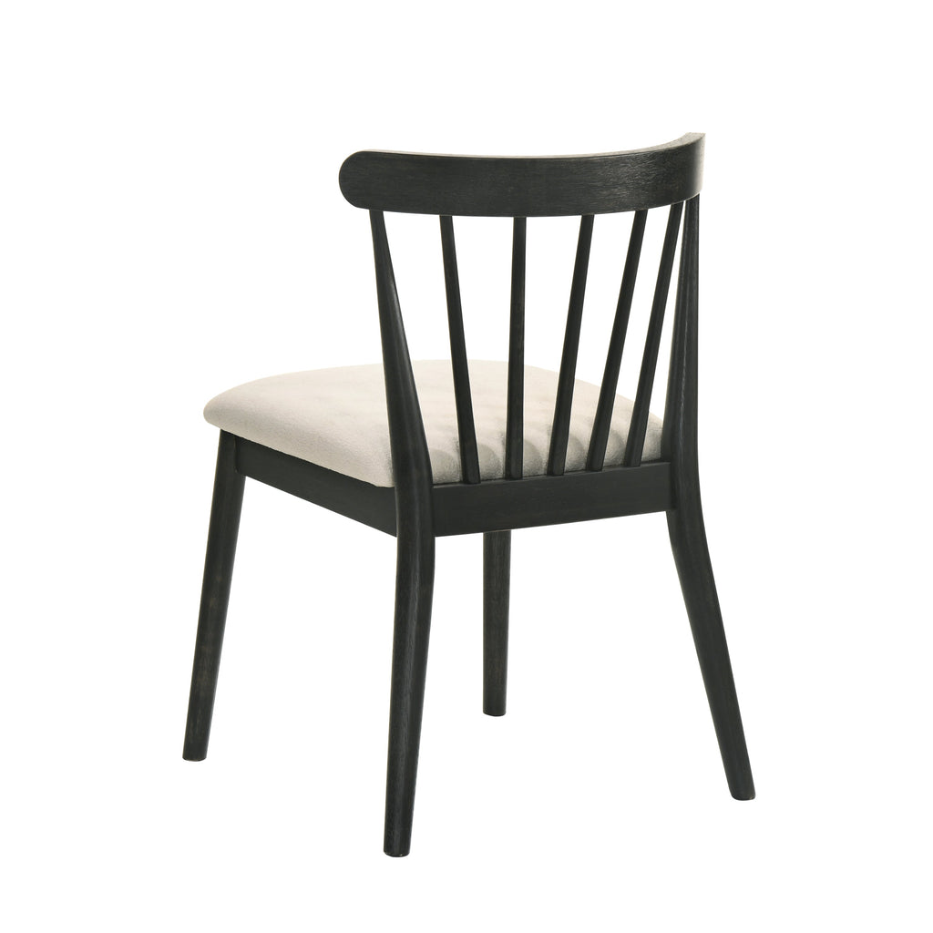 Set of 2 Dining Side Chairs, Solid Wood Frame, Rustic Farmhouse Style, Easy Assembly