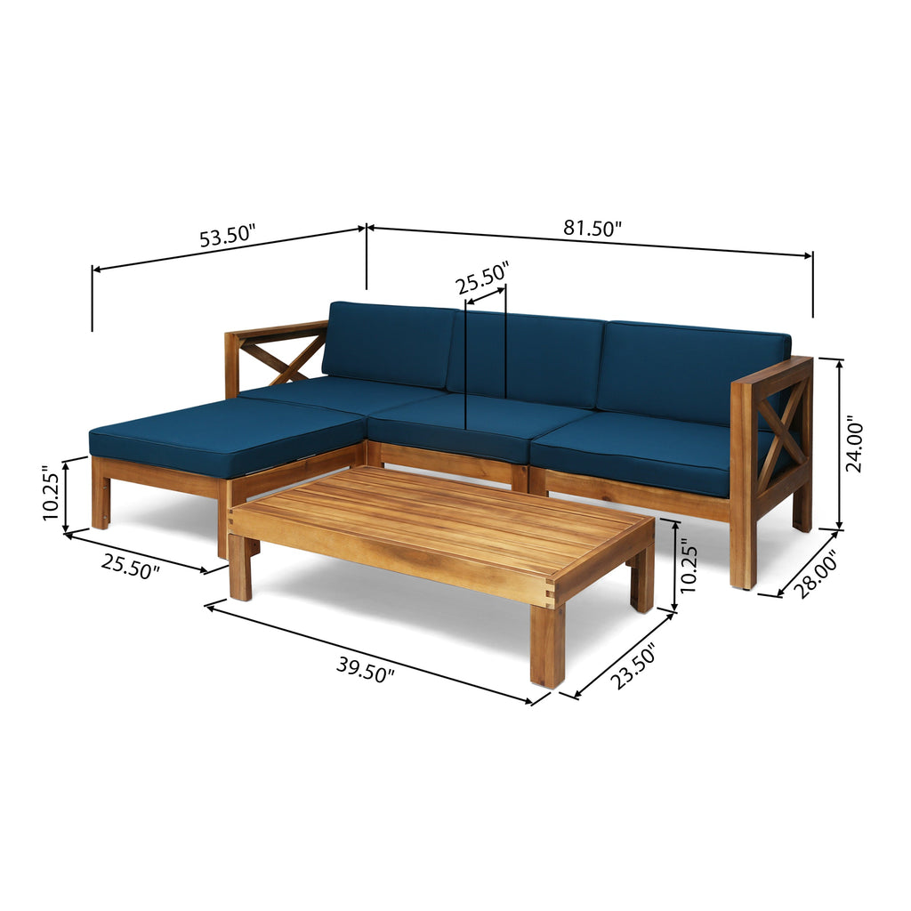 ALCOVE LSHAPE SOFA SET,TEAK