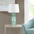 Textured Glass and Acrylic Base Table Lamp Blue See below