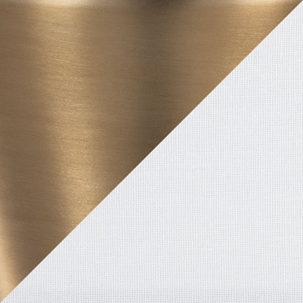 Lenuxe 65' Contemporary Metal Floor Lamp in Matte Golden Bronze Metal and White Linen from Grandview Gallery by LumiSource