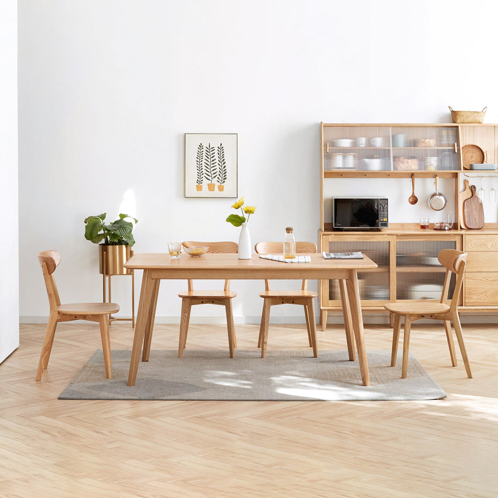 FAS Grade Oak Dining Chair Natural Wood Made in North America Solid and Simple Design 46.5 * 54 * 80cm