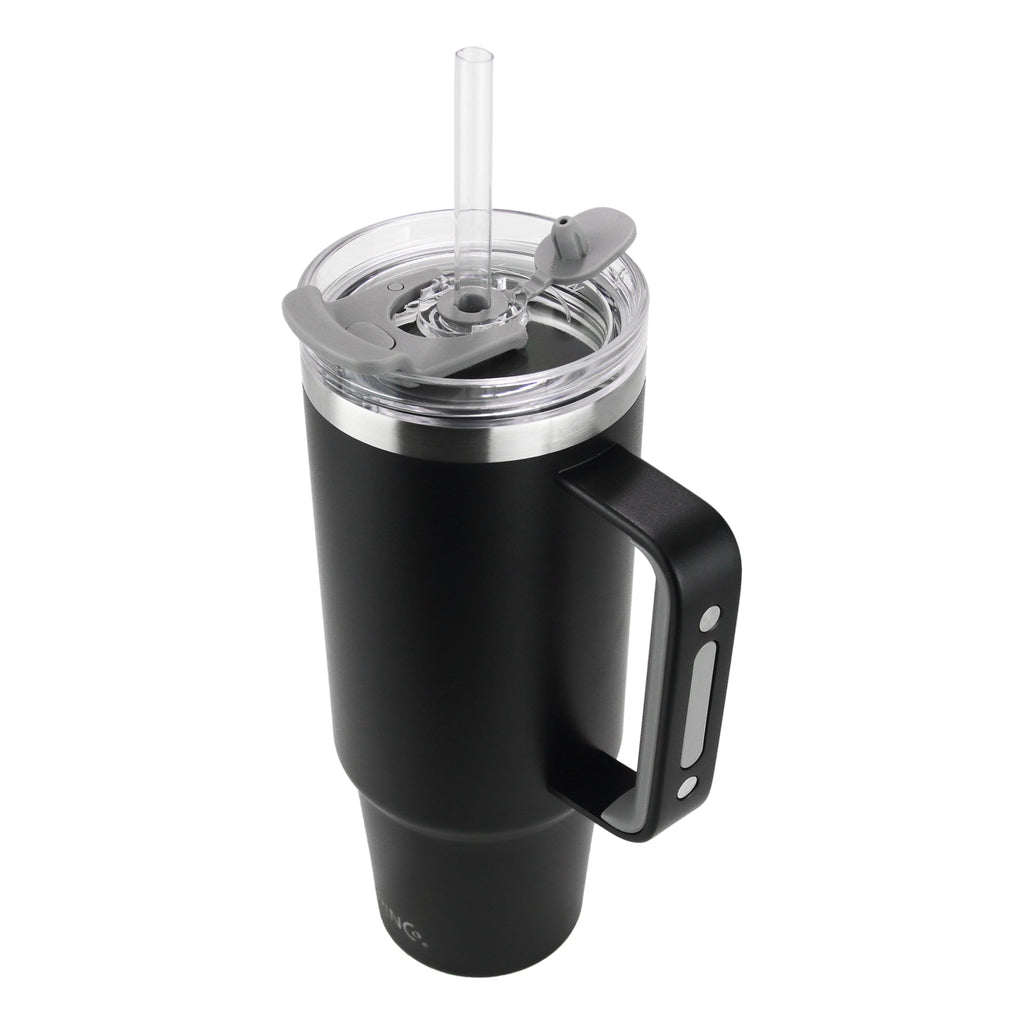 Drinco 30oz BugSur Tumbler with Handle (Black)-USA Flag
