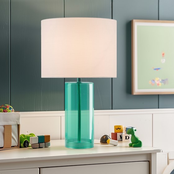Glass Table Lamp Blue See below