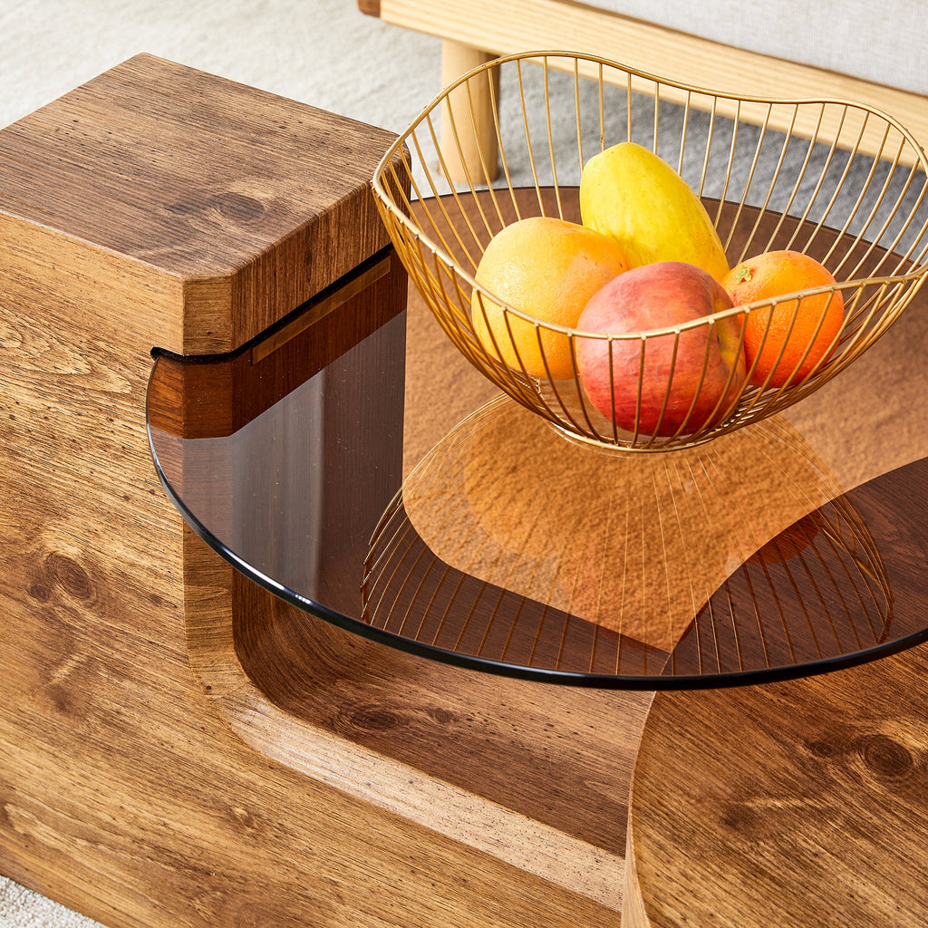 The detachable double-decker coffee table, the stylish design is more precious, and the detachable design can make the use of space more flexible and suitable for various scenes.