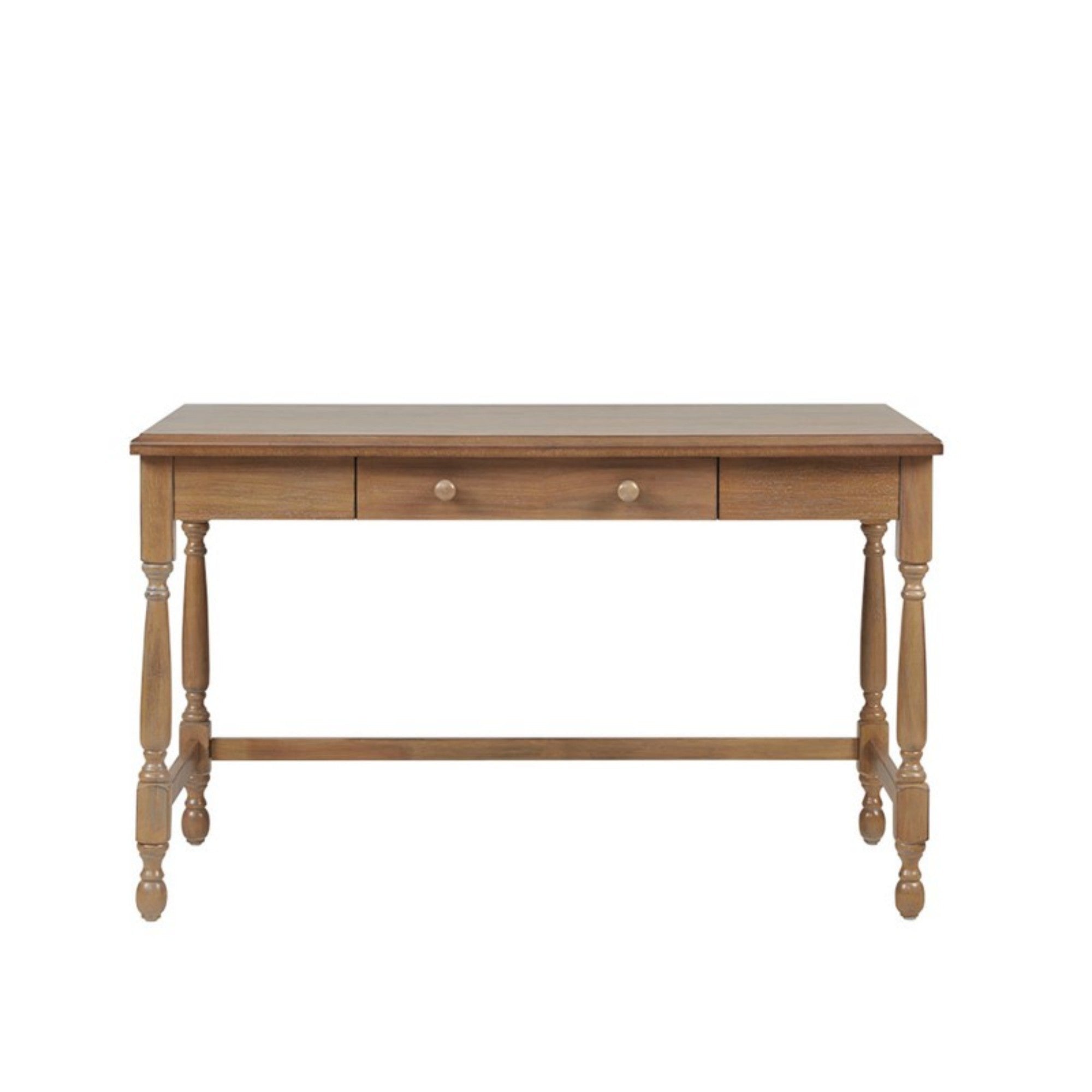 Tabitha Desk with Drawer and Turned Legs in Reclaimed Natural Finish