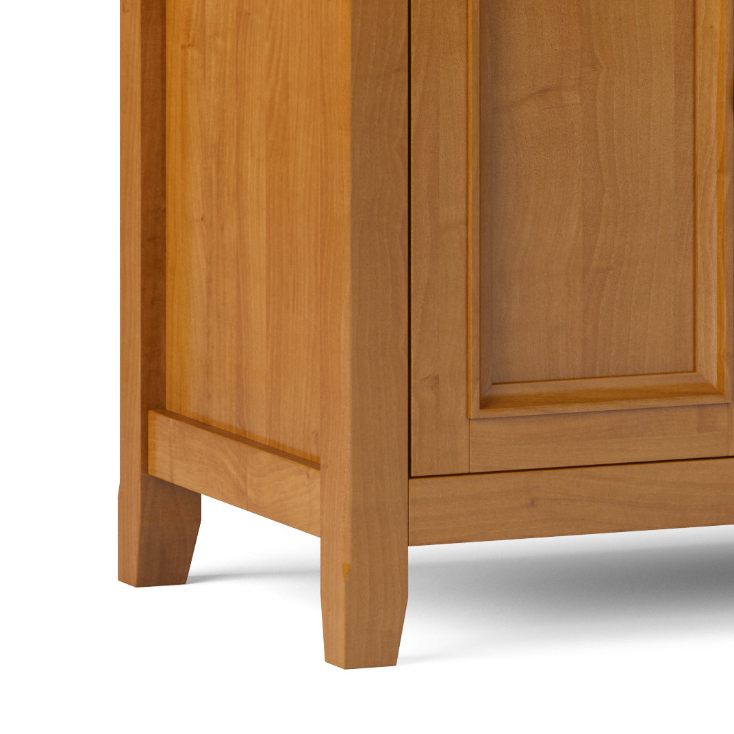 Amherst 72 inch Solid Wood TV Media Stand in Light Golden Brown