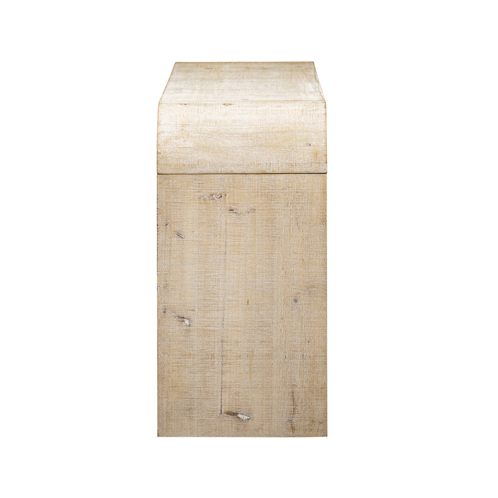 U_Style Versatile console table with Woven Wood Slats and Solid Wood Veneer,Suitable for Entryway, Hallway, Living Room,Foyer,Corridor