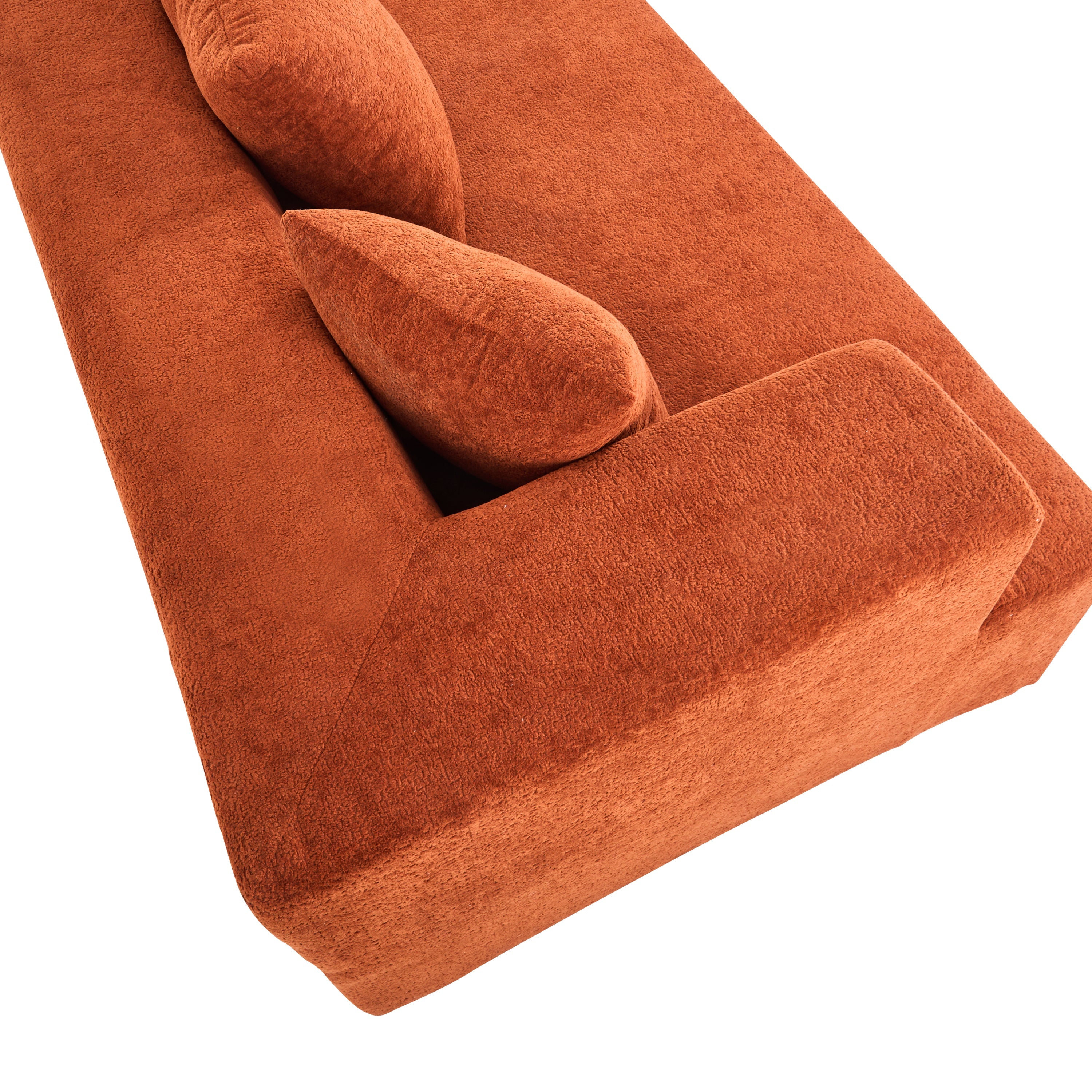 Memory Foam Couch, No Installation & Easy to Transport, Deep Seat Modern Sofa with Chenille Fabric, Couch for Living Room, Bedroom, Apartment, Home Office